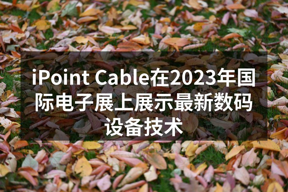 iPoint Cable在2023年国际电子展上展示最新数码设备技术